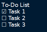 To do list example.